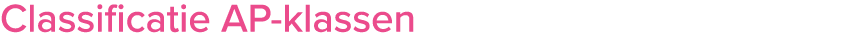 Classificatie AP klassen